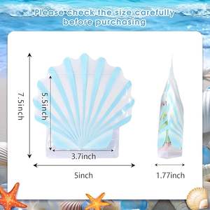 Tas berbentuk kerang untuk pesta lajang Kit mabuk, tas kantong berdiri dapat ditutup kembali - Product Image 3