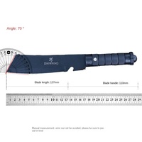 Couteau de survie en métal à haute dureté multifonctionnel pour couper la viande, style rétro pour le camping en plein air