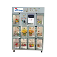 Distributeur automatique de bouquets de fleurs en libre-service avec écran tactile extérieur, entièrement automatique, avec système de refroidissement par compresseur basé sur le cloud et SDK
