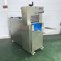 Machine à trancher la viande congelée à rouleau unique en acier inoxydable CNC, capacité de 20 à 500 kg/h, trancheuse automatique de rouleaux de bœuf et de mouton