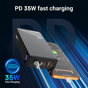 Bán buôn 20000mAh 2-in-1 sạc nhanh ngân hàng điện sạc nhanh PD 35 wát LED hiển thị xách tay Li-polymer pin cho cho - Product Image 2