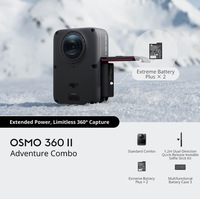 Caméra d'action Osmo 360 II Adventure Combo 8K 360 degrés, 120MP, 2150mAh, IP68, caméra panoramique, objectif remplaçable