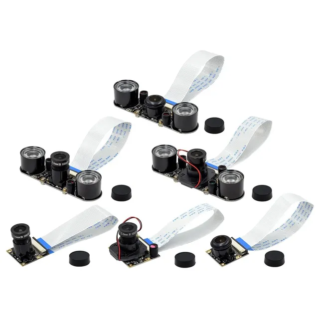 4 Night Vision Fisheye 5MP OV5647 70/95/160 Degree Focal Adjustable Camera for Raspberry Pi 3 Model B....