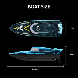 Flytec V666 2.4G LED <b>Remote</b> <b>Control</b> Racing Boat 15 km/h Waterproof Speed Boat Toy with Auto Reset for Pool Lake Kids - Product Image 5