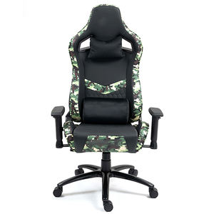 Sillón de Cuero de Camuflaje de Lujo con Espuma Inyectada, Almohadas para Cabeza y Lumbares, Giratorio, con Masaje, las Mejores Sillas para Videojuegos - Product Image 2