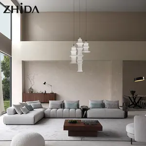 Italian design sofa set furniture modern living room couch home furnishings villa fabric modular sectional sofa