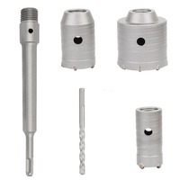 Kit de 11 scies cloches pour béton avec tige SDS Plus, ensemble de coupe-trous pour murs, pour perçage de tuyaux de climatisation