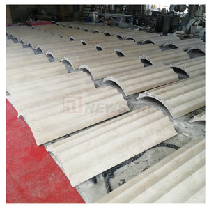 Cột Đá Vôi La Mã Có Rãnh Tròn Ngoại Thất Màu Be Cột Trụ Đá Cẩm Thạch - Product Image 3