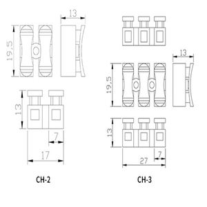 CH-<span class=keywords><strong>2</strong></span> meilleure qualité deux bornier de pressage à trois positions pour l'éclairage LED connecteur de fil de câble rapide blanc - Product Image 3