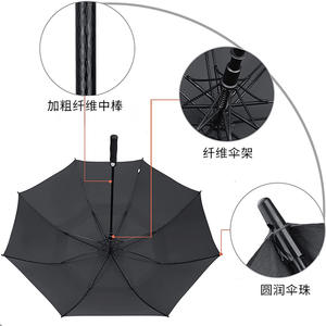 QX Double Layer Extra Large Golf <b>Outdoor</b> <b>Umbrella</b> Heavy Duty Big Long Fully-Automatic Windproof Business Gifts Customized Color - Product Image 5