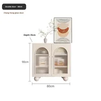Commode en bois style crème, buffet simple et moderne, rangement mural pour chambre à coucher, chevet, salon