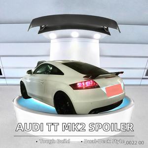 JC <span class=keywords><strong>Sportline</strong></span> Aileron de coffre arrière en fibre de verre JC-HD189-4-T lèvre d'aile à double pont pour Audi TT MK2 8J TTS Coupé 08-14 - Product Image 2