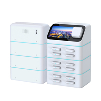 Borne de recharge rapide à 12 emplacements pour location de panneaux publicitaires personnalisés, partage de batteries externes, distributeur automatique, station de charge de téléphones portables, microphone