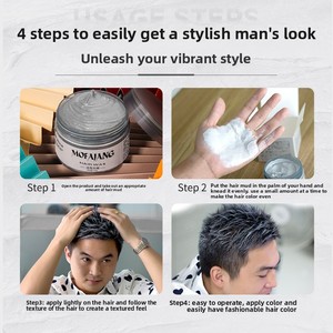 Cera <span class=keywords><strong>per</strong></span> Capelli Colorata Organica Rossa e Viola con Etichetta Privata, Prodotta all'Ingrosso, Cera Temporanea <span class=keywords><strong>per</strong></span> Capelli <span class=keywords><strong>per</strong></span> Uomo e Donna - Product Image 3