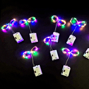 LED copper <b>wire</b> lights, button battery box lights, cake bouquet decorative light strings, adjustable flashing <b>flower</b> wreath - Product Image 1