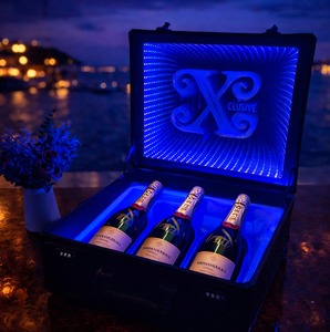 Servicio VIP LiqVis, Caja <span class=keywords><strong>de</strong></span> Exhibición Personalizada con LED para Botellas <span class=keywords><strong>de</strong></span> Champán y Alcohol, Espejo Infinito, para Bodas, Bares y Discotecas - Product Image 2