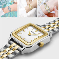 Fournisseur de Montres OEM ODM, Montre Carrée Personnalisée pour Femme avec Logo, Montre-Bracelet de Luxe Vintage à Quartz Japonais pour Femme