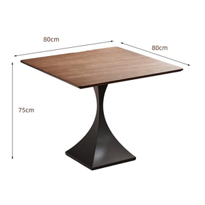 Juego de Mesa y Sillas de Comedor Cuadradas de Madera Maciza, Estable, Comercial, Moderno, Ecológico, Duradero, para Hotel, Restaurante, Cafetería - Product Image 6