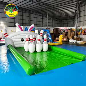 Juego de deporte sellado con aire, juego de bolos inflable al aire libre para niños, juego de bolos inflable en forma de Pin - Product Image 1