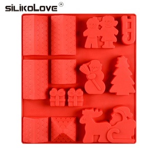 Nuevo Molde de Silicona Antiadherente para Hornear Galletas con Forma de Castillo Navideño para el Cumpleaños de Jesucristo - Product Image 1