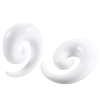 Acrylique Jauges D'oreille Spirale Oreille Cône Étirement Bouchons et Tunnel Expandeurs Corps Piercing Bijoux 1.6mm-20mm
