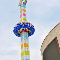 Manège Tour de Chute Libre de 13m Certifié CE, Équipement de Parc d'Attractions et de Fête Foraine