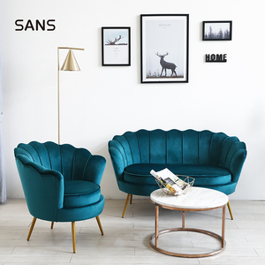 Modern Blue Velvet <strong>Chesterfield</strong> <strong>Sofa</strong> Chair <strong>Cheap</strong> Modular Home Furniture 2-seat Bucket Accent <strong>Sofa</strong> for Living Room - Product Image 1