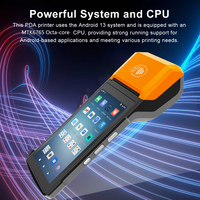 Mini POS Móvil Multifuncional con Escáner de Código de Barras Pantalla Táctil HD de 5.5'' PDA Android Impresora de Papel Térmico Incorporada NFC para Inventario