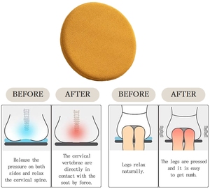 Coussin <span class=keywords><strong>de</strong></span> chaise <span class=keywords><strong>rond</strong></span> en mousse à mémoire <span class=keywords><strong>de</strong></span> forme <span class=keywords><strong>de</strong></span> haute qualité en polaire avec <span class=keywords><strong>tabouret</strong></span> <span class=keywords><strong>de</strong></span> bar antidérapant - Product Image 3