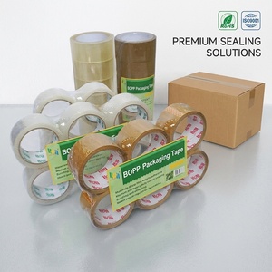 Multipack 6 Rolls Heavy Duty Clear <strong>Brown</strong> Packaging <strong>Tape</strong> Shipping And Moving Combo Industrial Grade Carton Sealing Adhesive <strong>Tape</strong> - Product Image 1