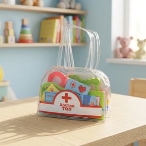 Ensemble de jeu de docteur pour enfants en plastique avec sac médical portable pour jeu de rôle d'imitation - Product Image 3