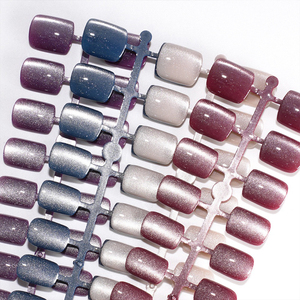 <span class=keywords><strong>Uñas</strong></span> Postizas <span class=keywords><strong>Cuadradas</strong></span> Medianas con Diseño de Mármol ABS, Reutilizables, Ecológicas, Caja Personalizada, MOQ Bajo, Venta al Por Mayor - Product Image 3