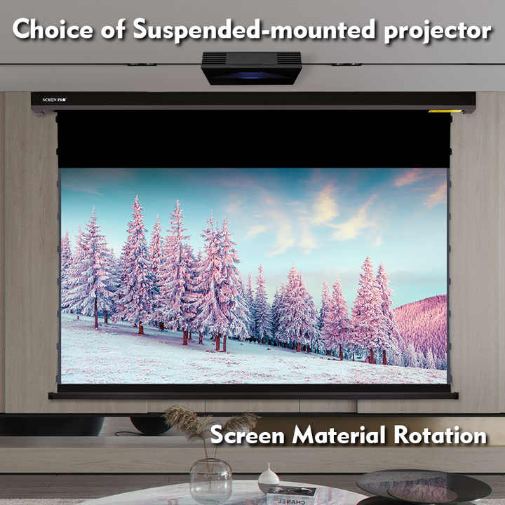 Projector Screen 130 Inch Motorized ALR CLR UST Screen Electric Drop Down Projector Screen