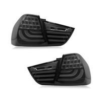 Ensemble de feux arrière à LED à fibre optique pour BMW Série 3 E90 318i 320i 2005-2008, clignotants arrière modifiés, feux de freinage