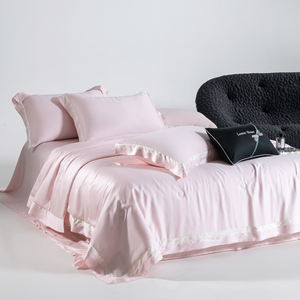 Super Soft 100% Tencel Jacquard King Edredón Ropa de cama Juegos de edredón Diseño de moda Tela natural ODM Juego de sábanas para adultos - Product Image 2