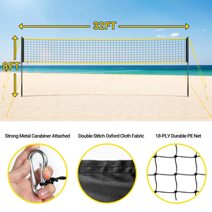 <strong>Volleyball</strong> <strong>Net</strong> System Set for Backyard 32*8 Feets Three Heights Adjustable <strong>Volleyball</strong> <strong>Net</strong> Set for <strong>Beach</strong> Backyard - Product Image 5
