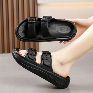 Deran OEM, chanclas de verano para mujer, <span class=keywords><strong>Sandalias</strong></span> abiertas de verano, zapatos planos de Color sólido, zapatillas de pareja transpirables con correa para mujer - Product Image 5