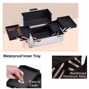 Lockable <strong>Makeup</strong> Train <strong>Case</strong> <strong>on</strong> <strong>Wheels</strong> Professional <strong>Makeup</strong> Luggage Trolley <strong>Case</strong> for Hairstylist - Product Image 2