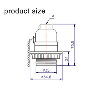 Zingear <span class=keywords><strong>E26</strong></span> E27 Đèn chủ phụ kiện chiếu sáng 2.64A 250V PSE Đèn chủ ON-OFF đèn mũ và chủ sở hữu - Product Image 3