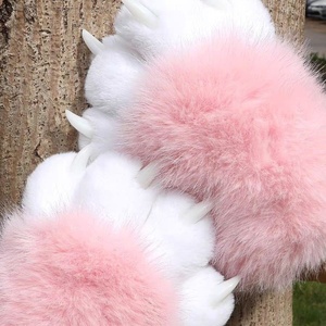Gants pour hommes adultes, en forme de patte d'animal en peluche, mignons, style anime cosplay, avec effets sonores - Product Image 6