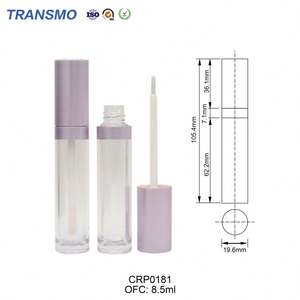 Tube de gloss à lèvres personnalisé avec logo OEM, flacon de gloss à lèvres, tubes de gloss à lèvres personnalisés avec logo, 7,5 ml, violet, vente en gros - Product Image 2