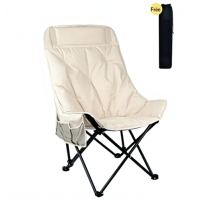 Chaise pliante d'extérieur durable et portable en tissu Oxford moderne avec cadre en acier au carbone, couleur personnalisable, sac de rangement inclus