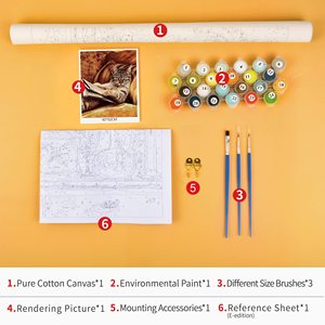 עיצוב מותאם אישית ציור diy על ידי אמנות קיר מספרים אספקה 16 x20 ס "מ ציור שמן חיות עם בד צבע תפאורה - Product Image 3