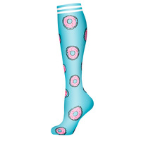 Tube élastique de mollet personnalisé motif de croustilles à pizza logo personnalisé varices randonnée course à pied hommes Marathon chaussettes de compression