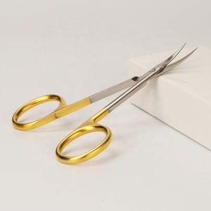 Tijeras para cutículas de acero inoxidable rusas para manicura de uñas profesional afilada dorada de alta calidad - Product Image 4