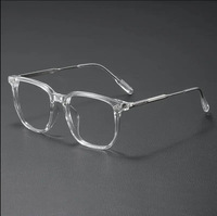 Monture optique Business Square anti-lumière bleue, lunettes de vue polyvalentes noires prêtes pour la myopie