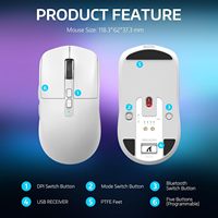 Souris de jeu sans fil ATTACK SHARK X6 avec base de charge magnétique RVB Souris de jeu super légère