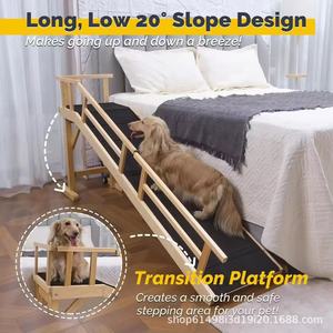 Escalera sencilla de madera para perros, escalera de madera para mascotas, escalera plegable de madera para perros para interiores y exteriores, escalera creativa para gatos - Product Image 3