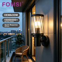 Lampe étanche FOMSI IP44, luminaire mural extérieur en acier inoxydable, montage en surface, lampe murale de jardin LED, AC220-240V