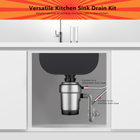 Tuyau d'évacuation universel moderne pour évier de cuisine Tuyau siphon en PP en forme de U avec installation facile et garantie 1 an